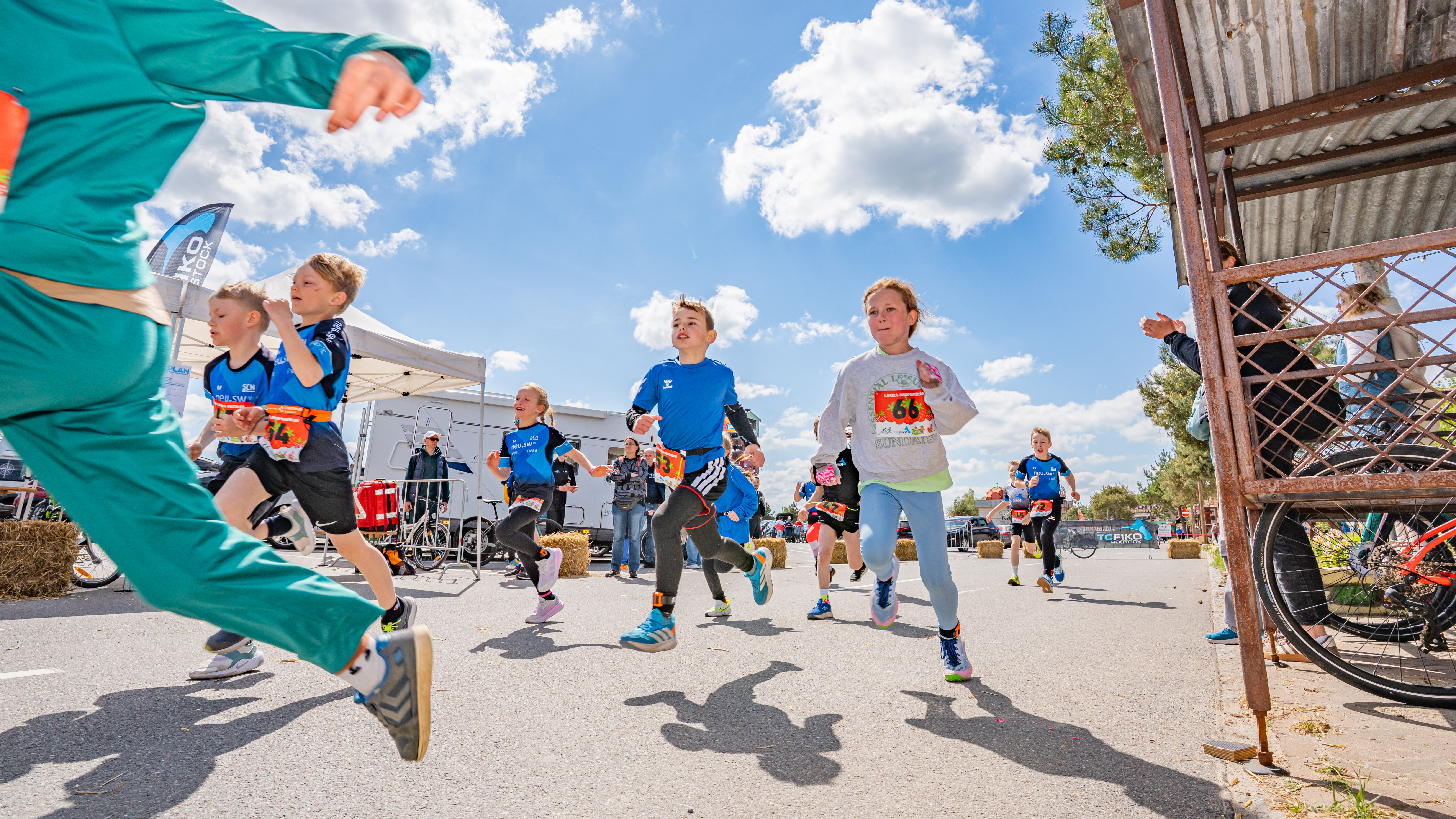 Duathlon athletes in focus